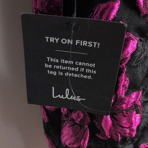 Lulu's NWT Elegant Taste Floral Jacquard Mini Dress - Picture 8 of 12